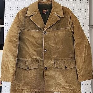 Vtg 70s Redwood Sportswear Corduroy Ranch Coat Sherpa Lined Western Tall 3XL...
